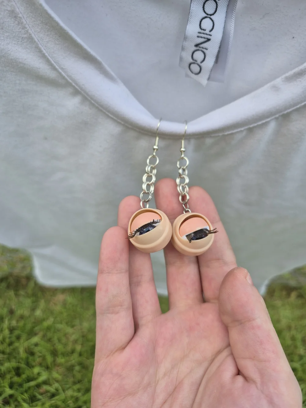 Functional Doll Eye Earrings